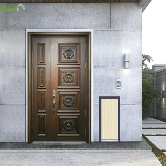 classical cast aluminum front security door entry